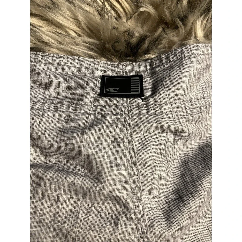 ONEILL Board Shorts Mens Size 32 Swim Gray Blue Striped Shorts